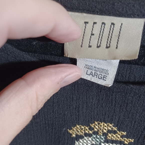 Teddi womens large shift dress with matching open knit sweater floral.  See pics - Picture 2 of 11